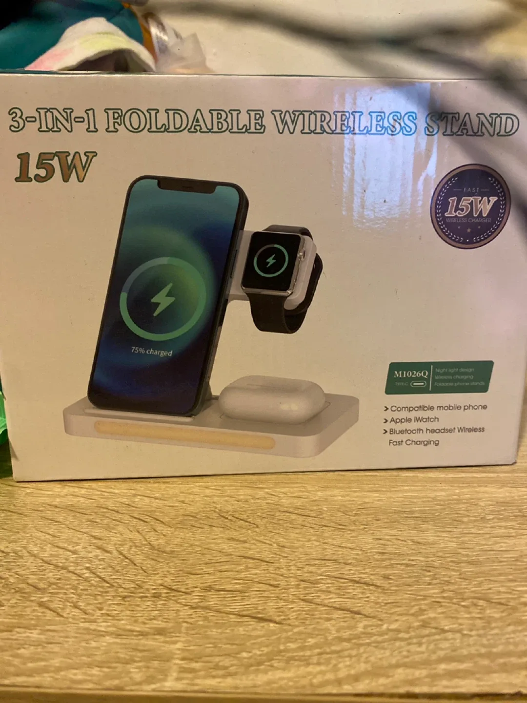 3-in-1 Foldable Wireless Charging Stand 15W