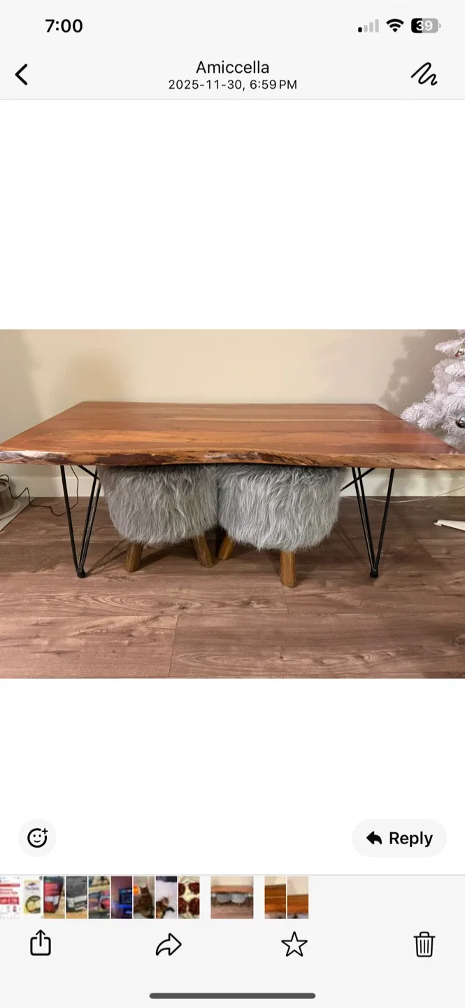 Live Edge Wood Coffee Table