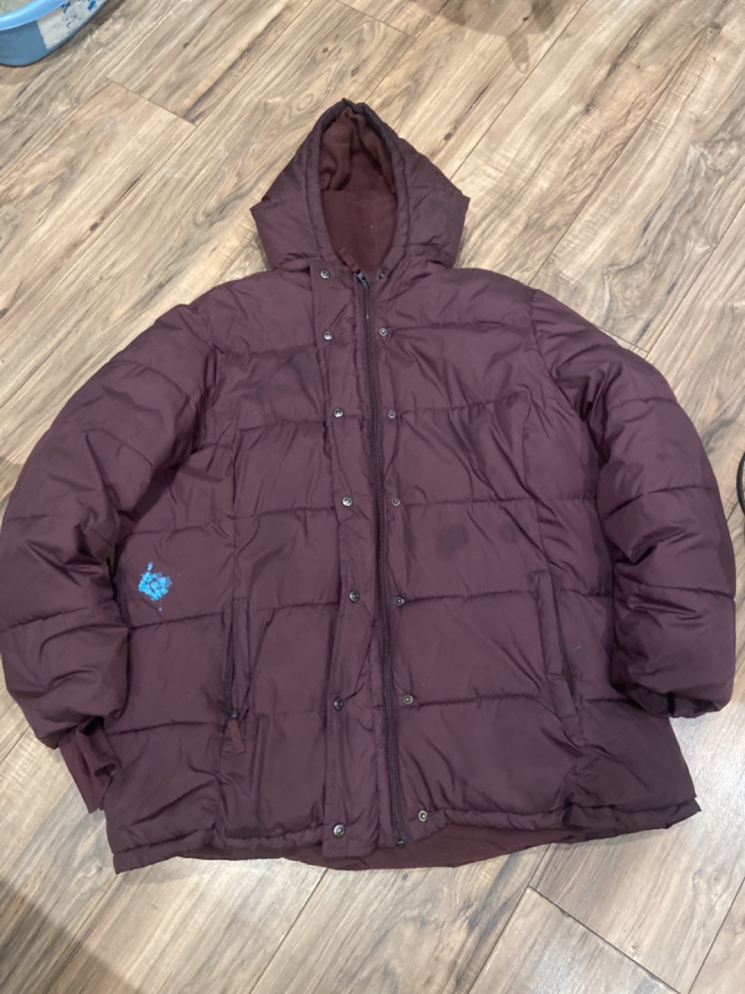 2XL Puffer Jacket - Burgundy - #cleanout