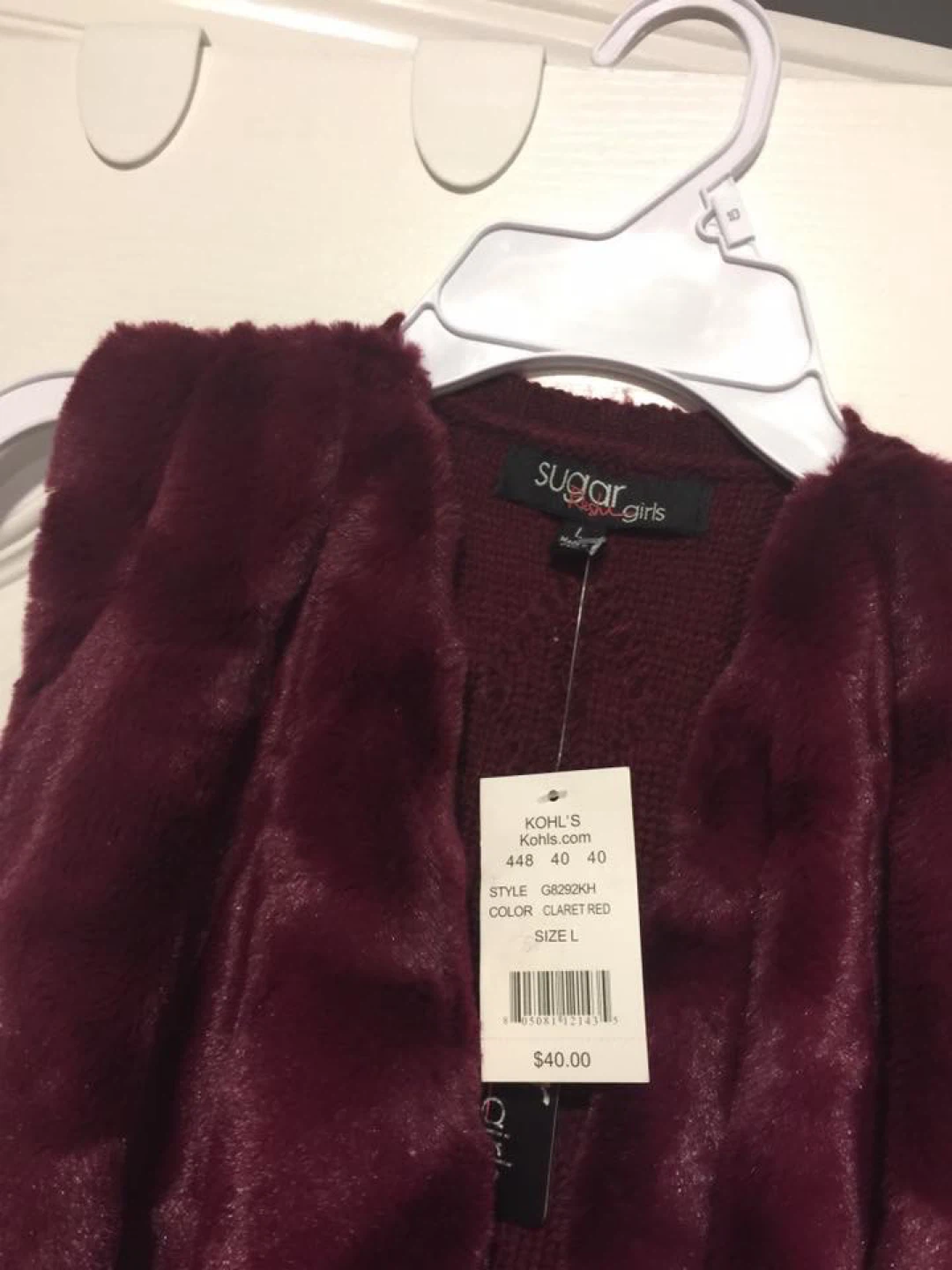 Sugar rush  Girls Faux Fur Vest - Size L - photo 3