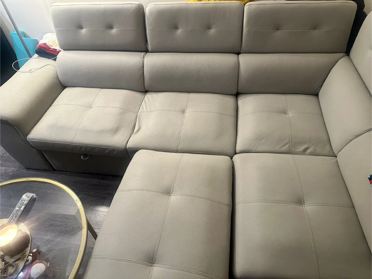 Convertible Sectional Sofa/Sofa bed - Beige image indicator(5)