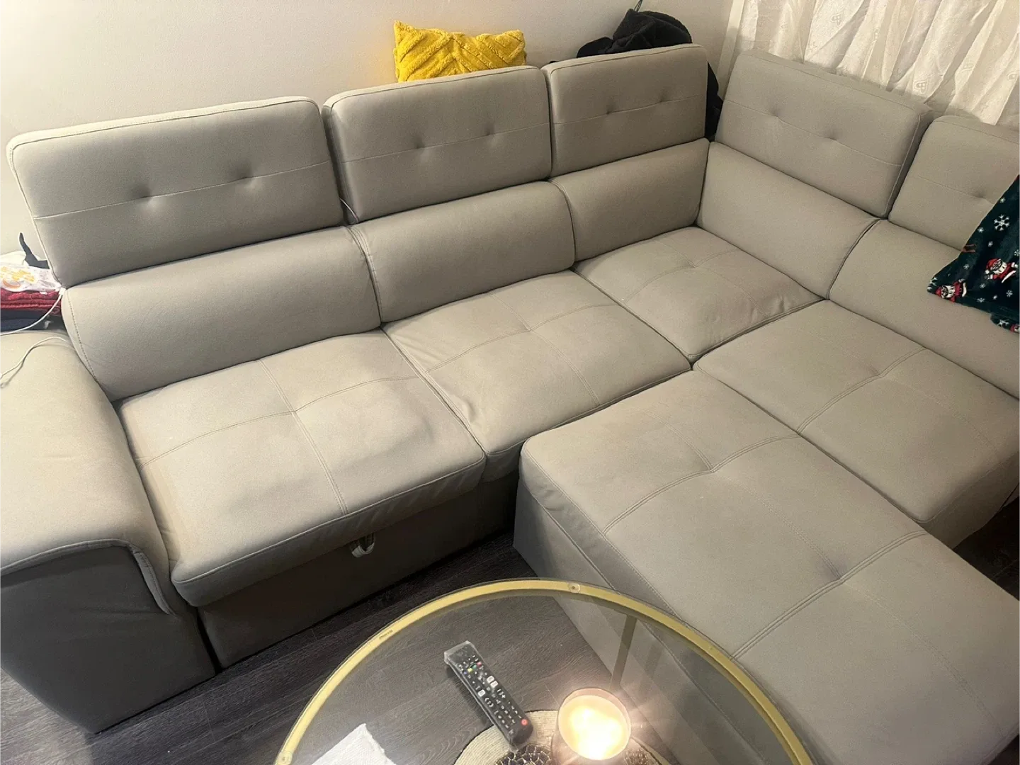 Convertible Sectional Sofa/Sofa bed - Beige image indicator(4)