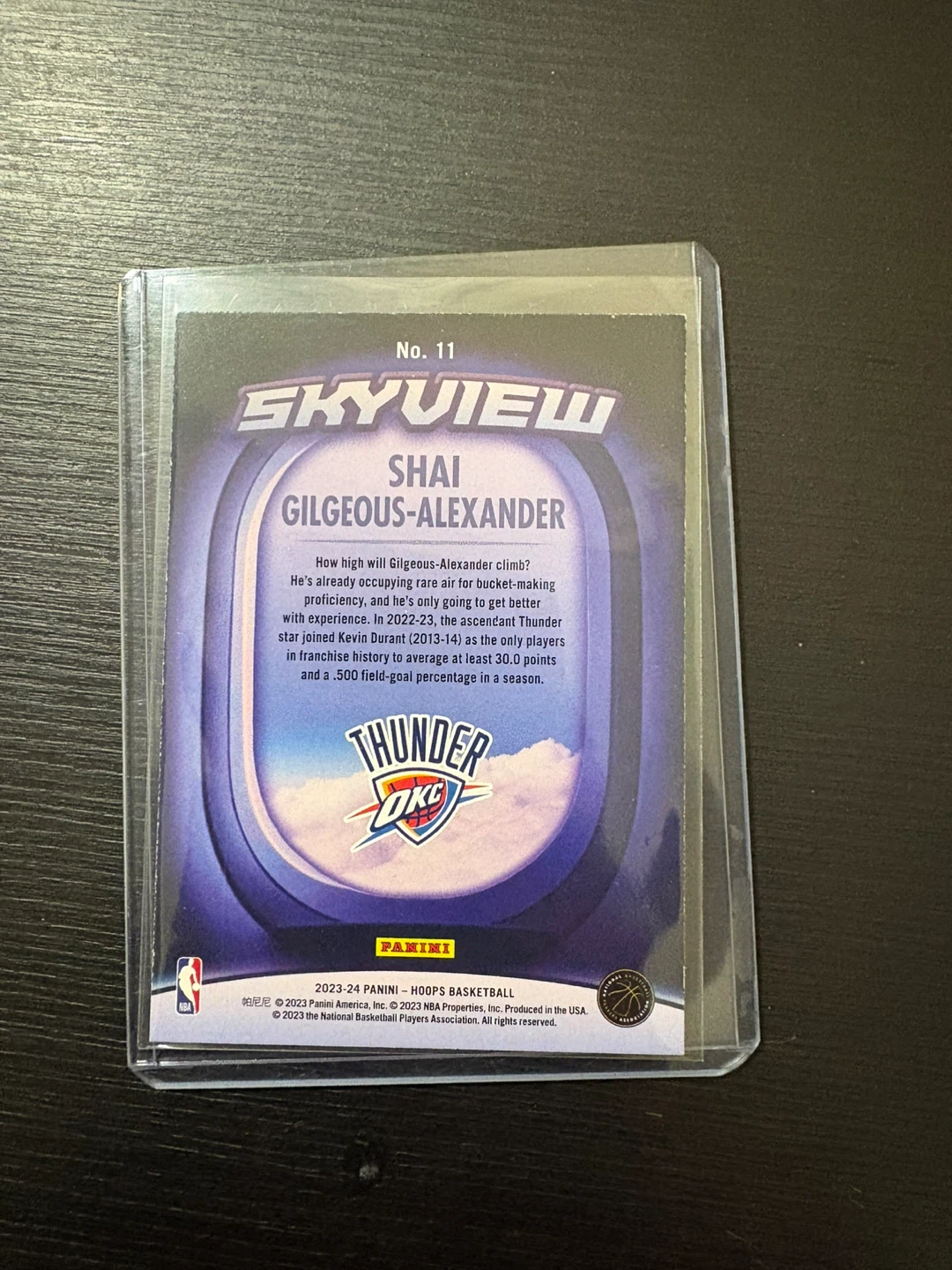 Shai Gilgeous-Alexander NBA Hoops Basketball Card - photo 2