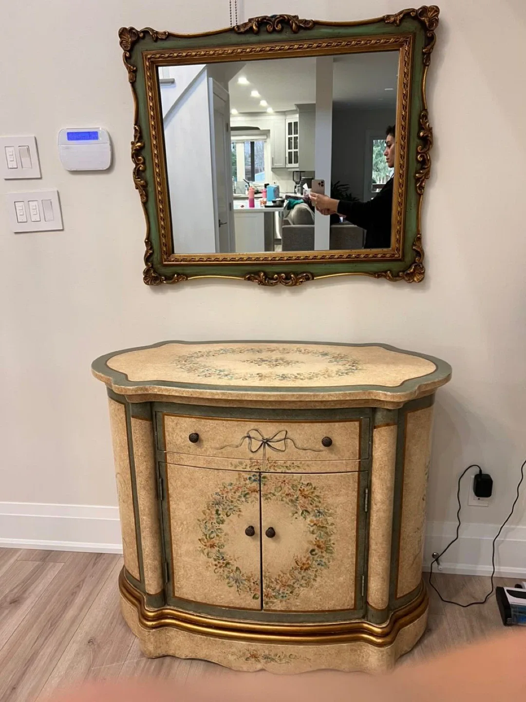 Vintage-Style Mirror & Cabinet Set