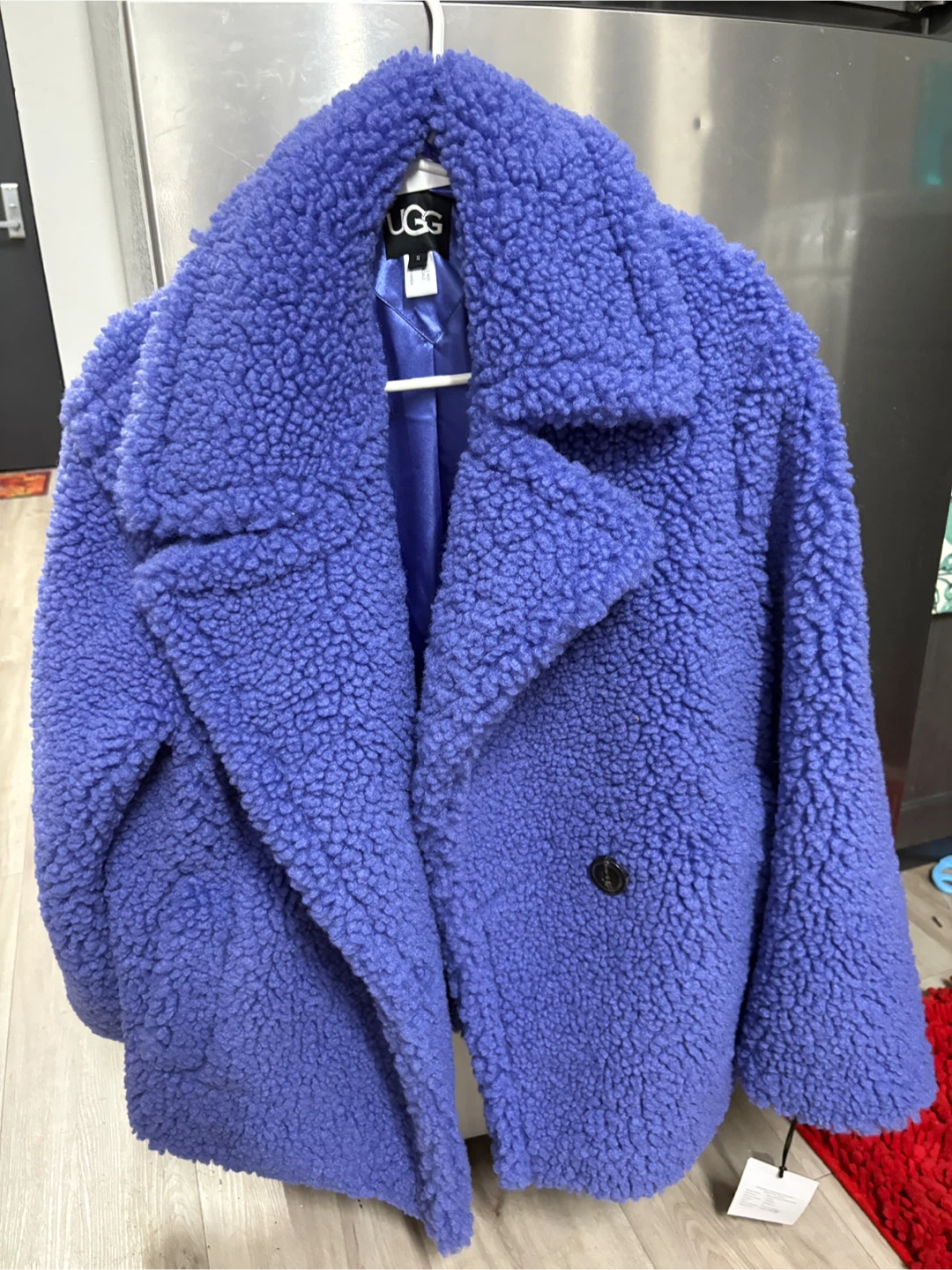 UGG Purple Teddy Coat Size S