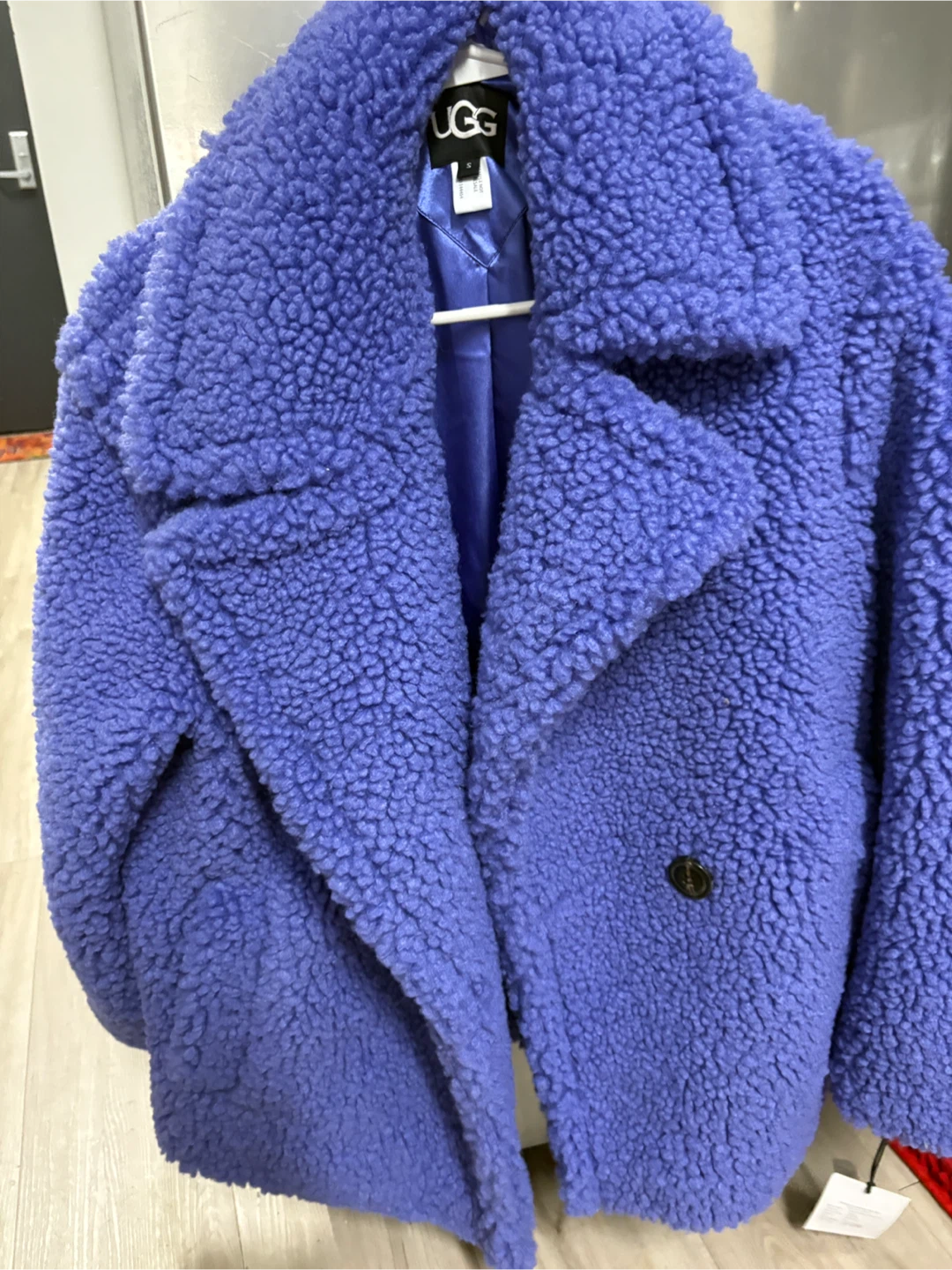 UGG Purple Teddy Coat Size S - photo 2