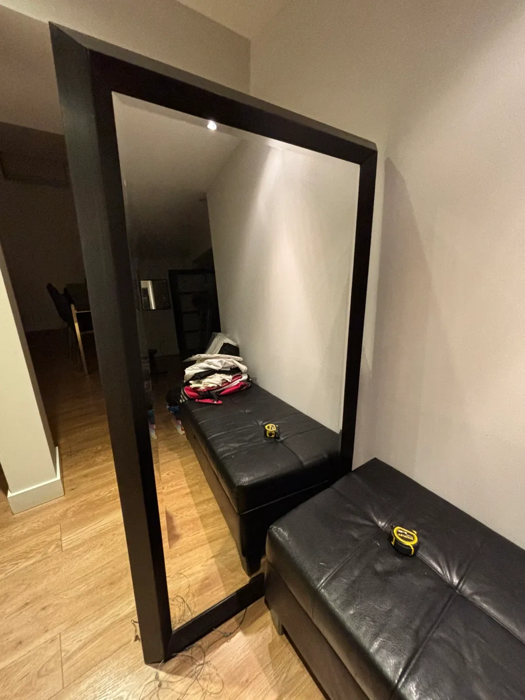 Large Black Framed Mirror
