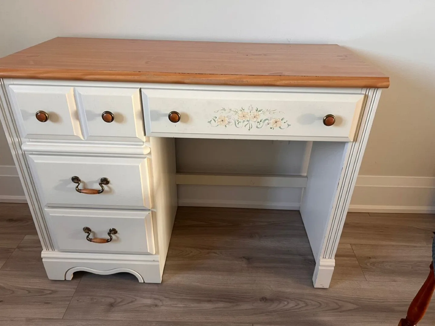 White & Wood Desk
