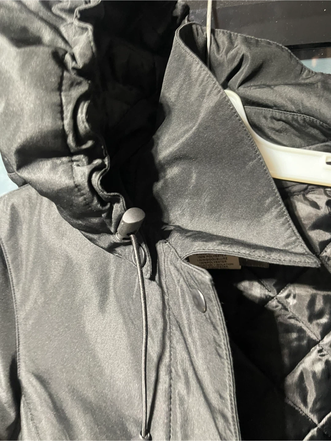 Linden Grey Black Hooded Rain Coat - photo 3