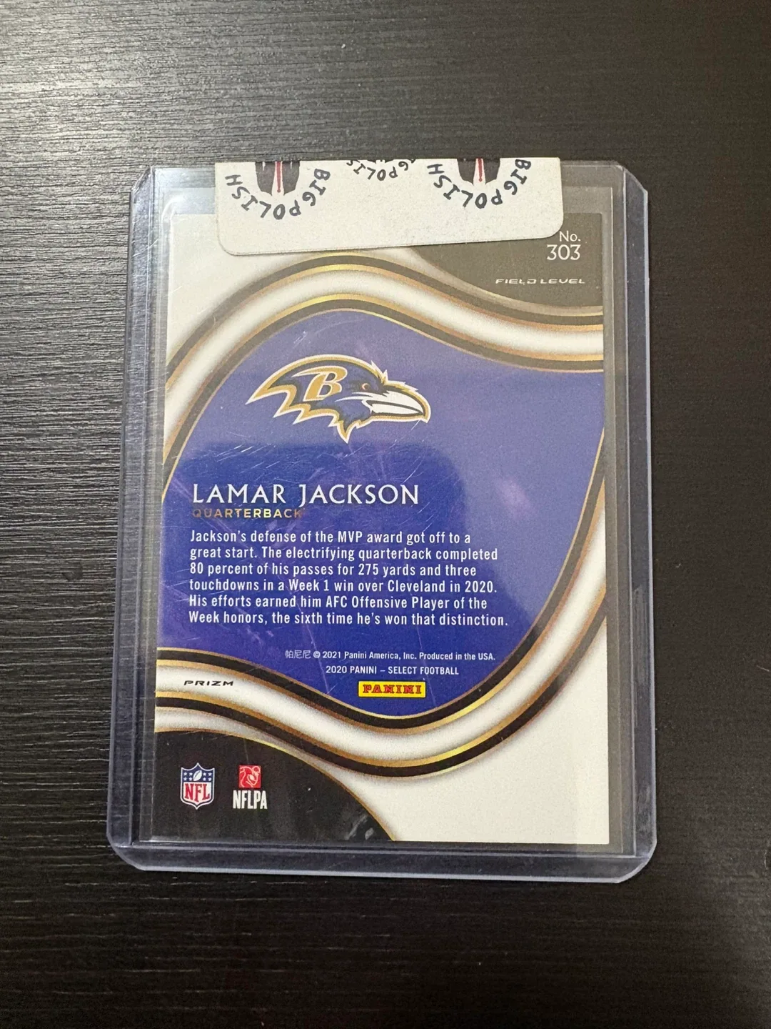 Lamar Jackson Panini Select Football Card image indicator(2)