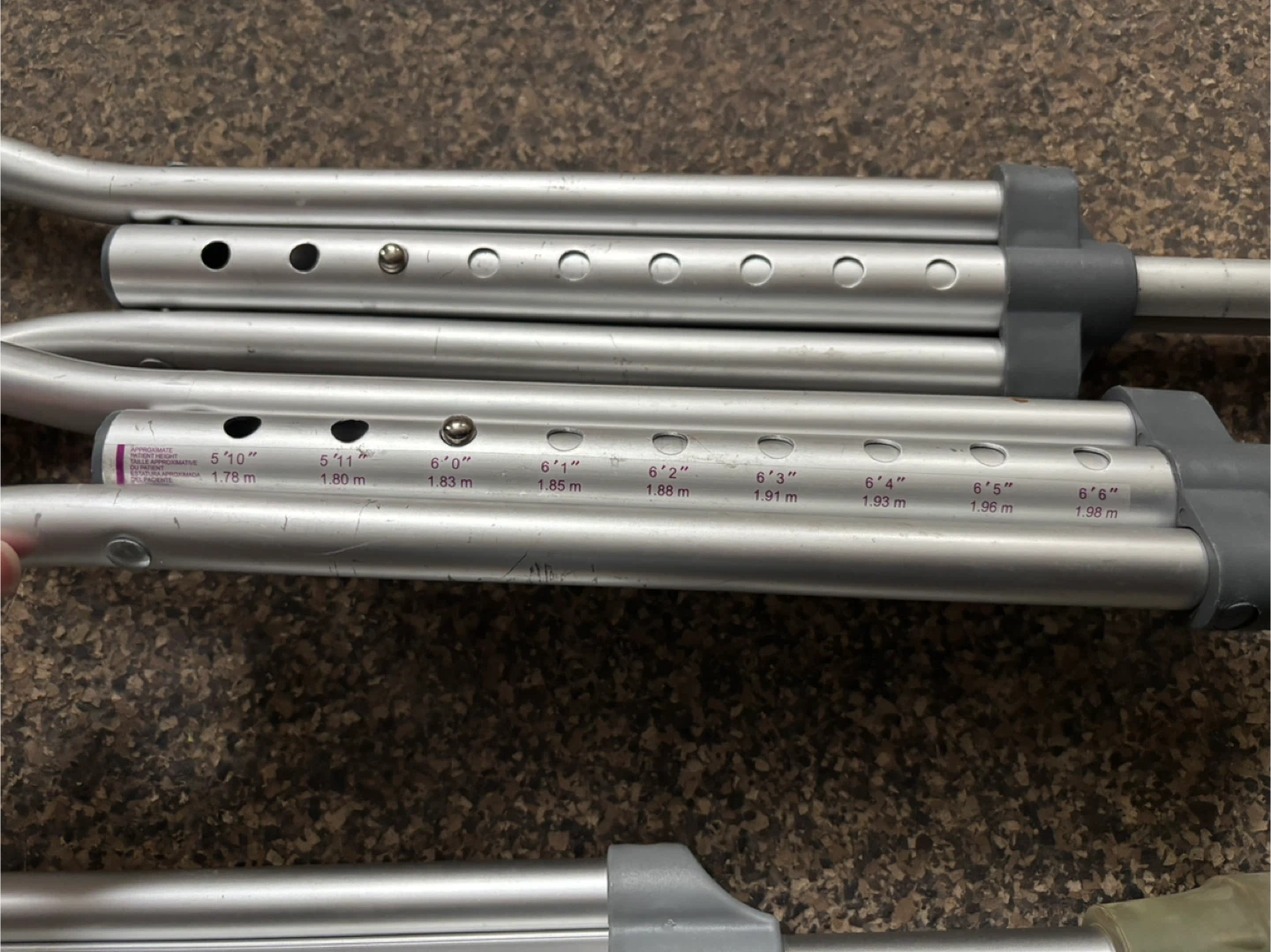 Adjustable Aluminum Crutches - photo 2