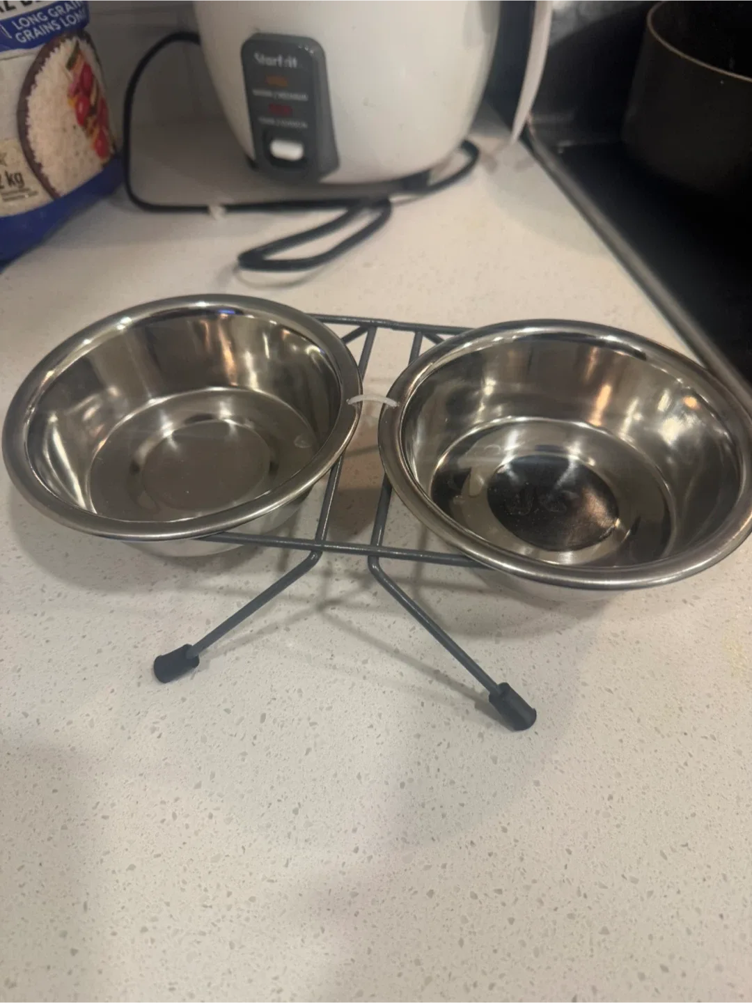 Double Pet Bowls with Stand