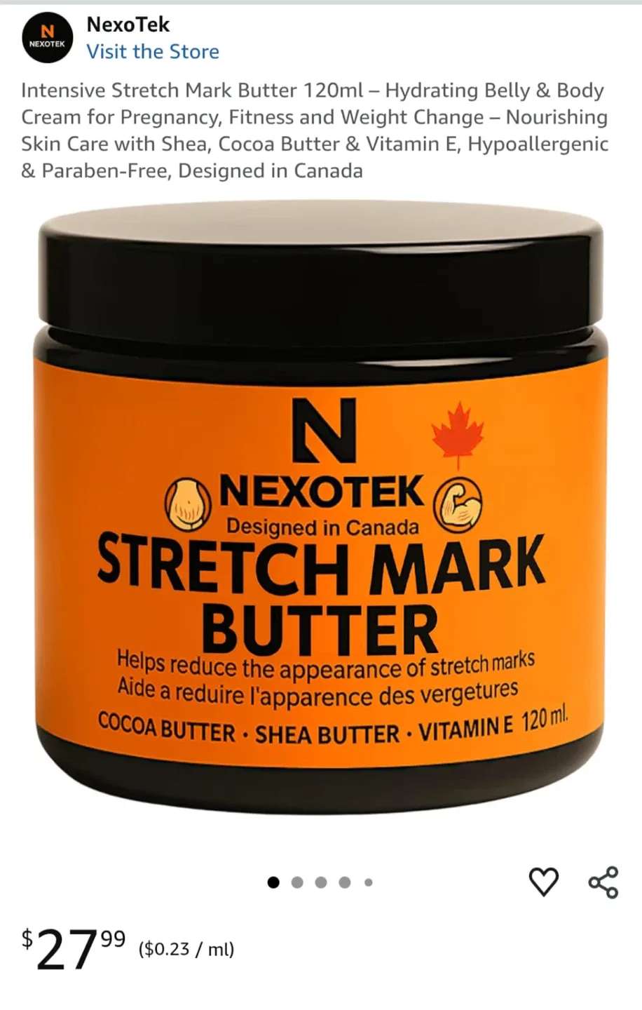 NexoTek Stretch Mark Butter 120ml