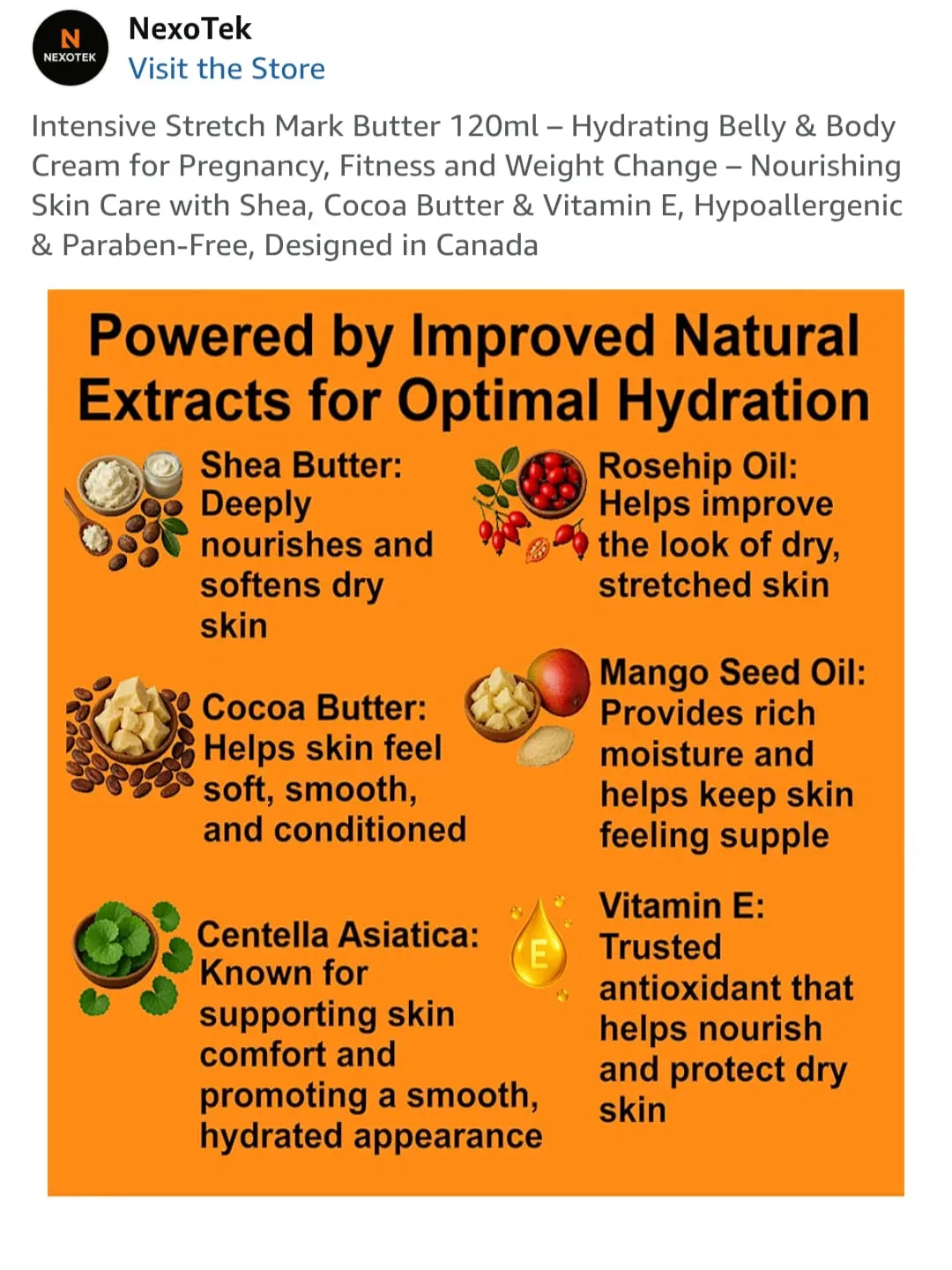 NexoTek Stretch Mark Butter 120ml image indicator(5)