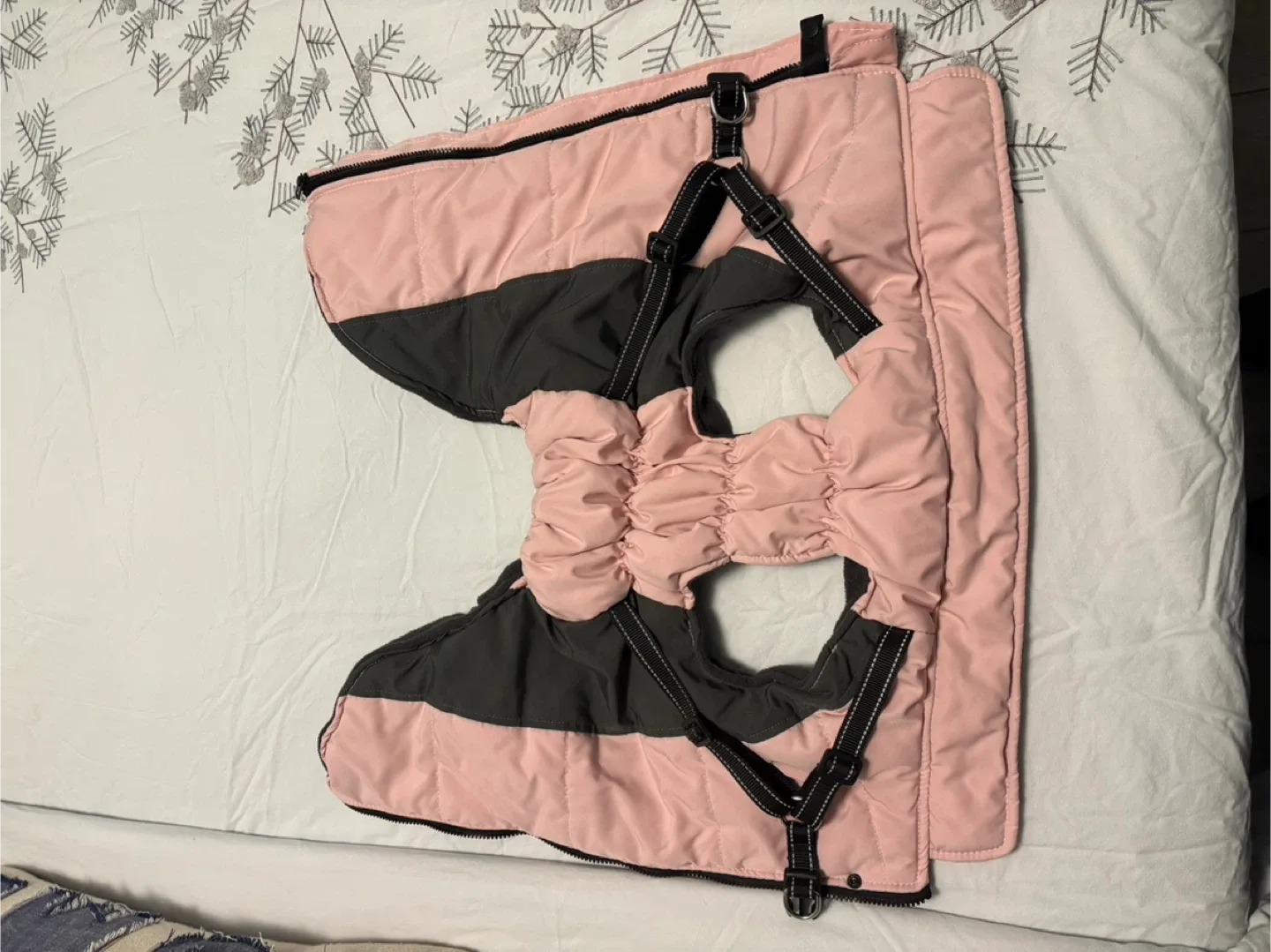 Pink & Grey Dog Coat