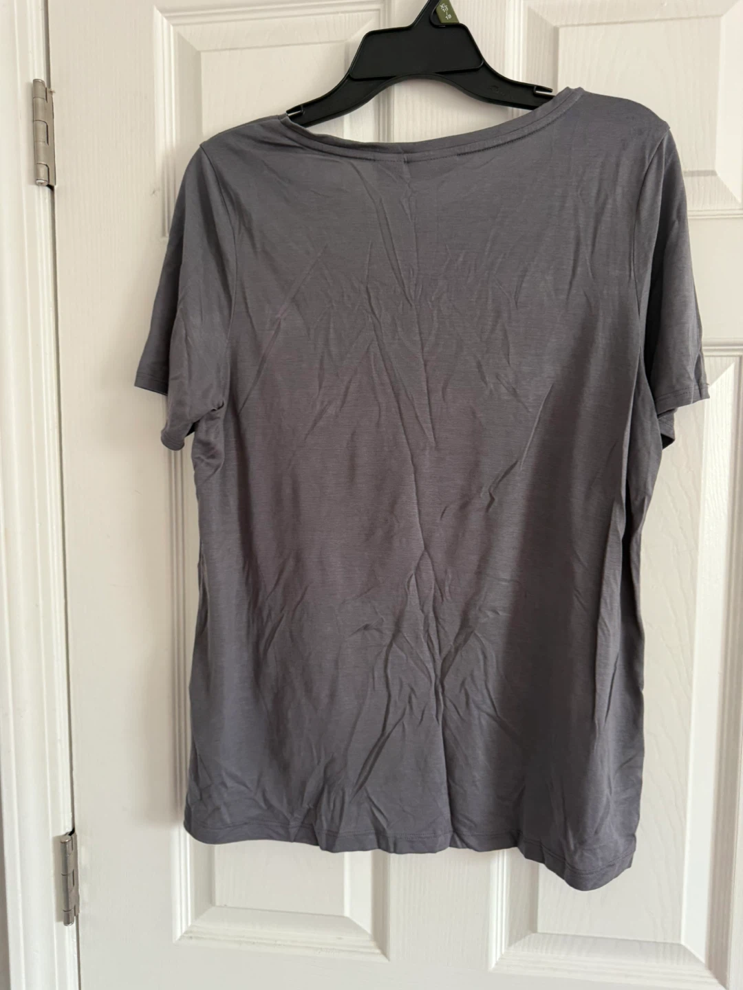 Tahari ASL Gray Button Detail T-Shirt - Size LP