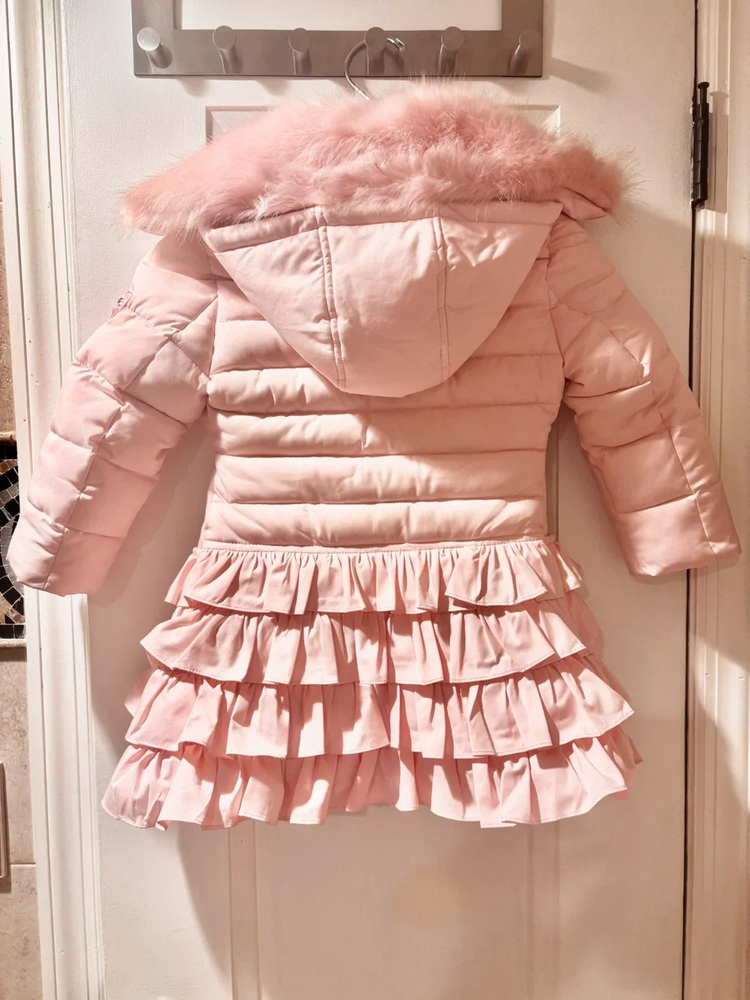 Le Chic Girls Pink Puffer Coat - Size 4-5 Girls, 104 cm image indicator(2)