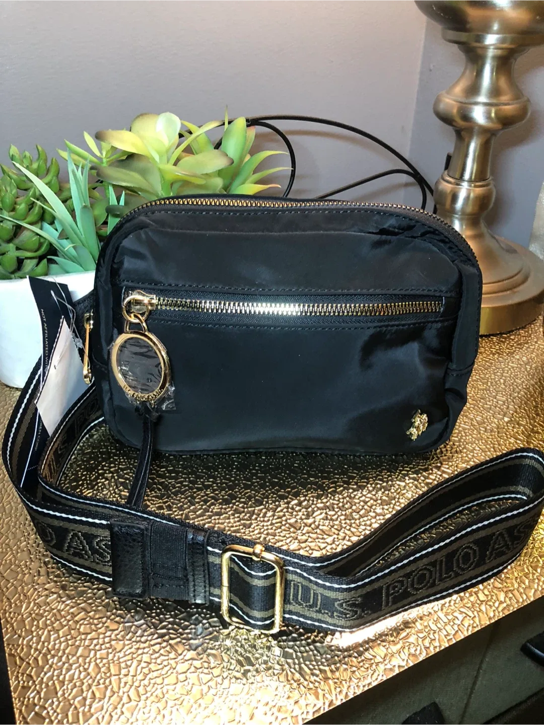 U.S. Polo Assn. Vaquera Black Belt Bag - New with Tags!