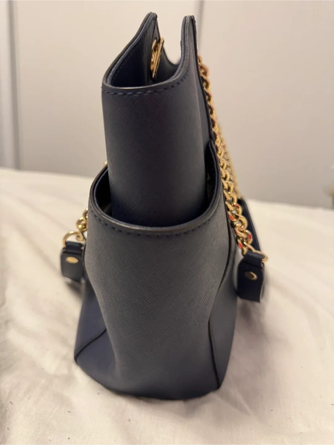 Michael Kors Navy Blue Tote Bag image indicator(2)