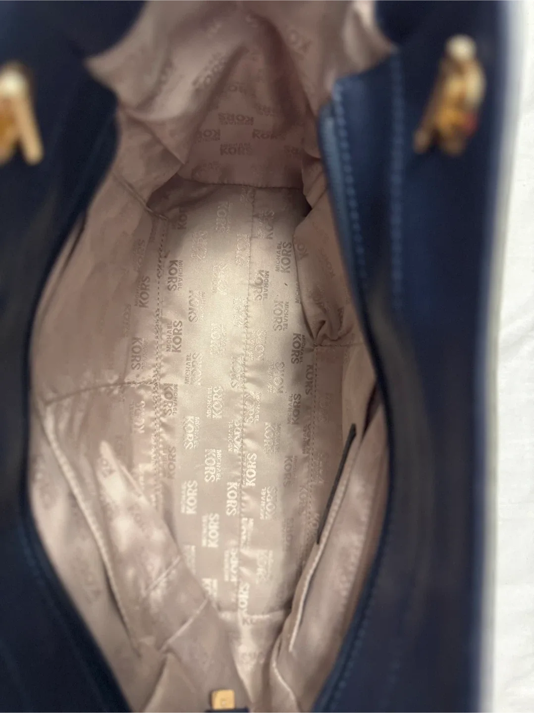 Michael Kors Navy Blue Tote Bag image indicator(6)