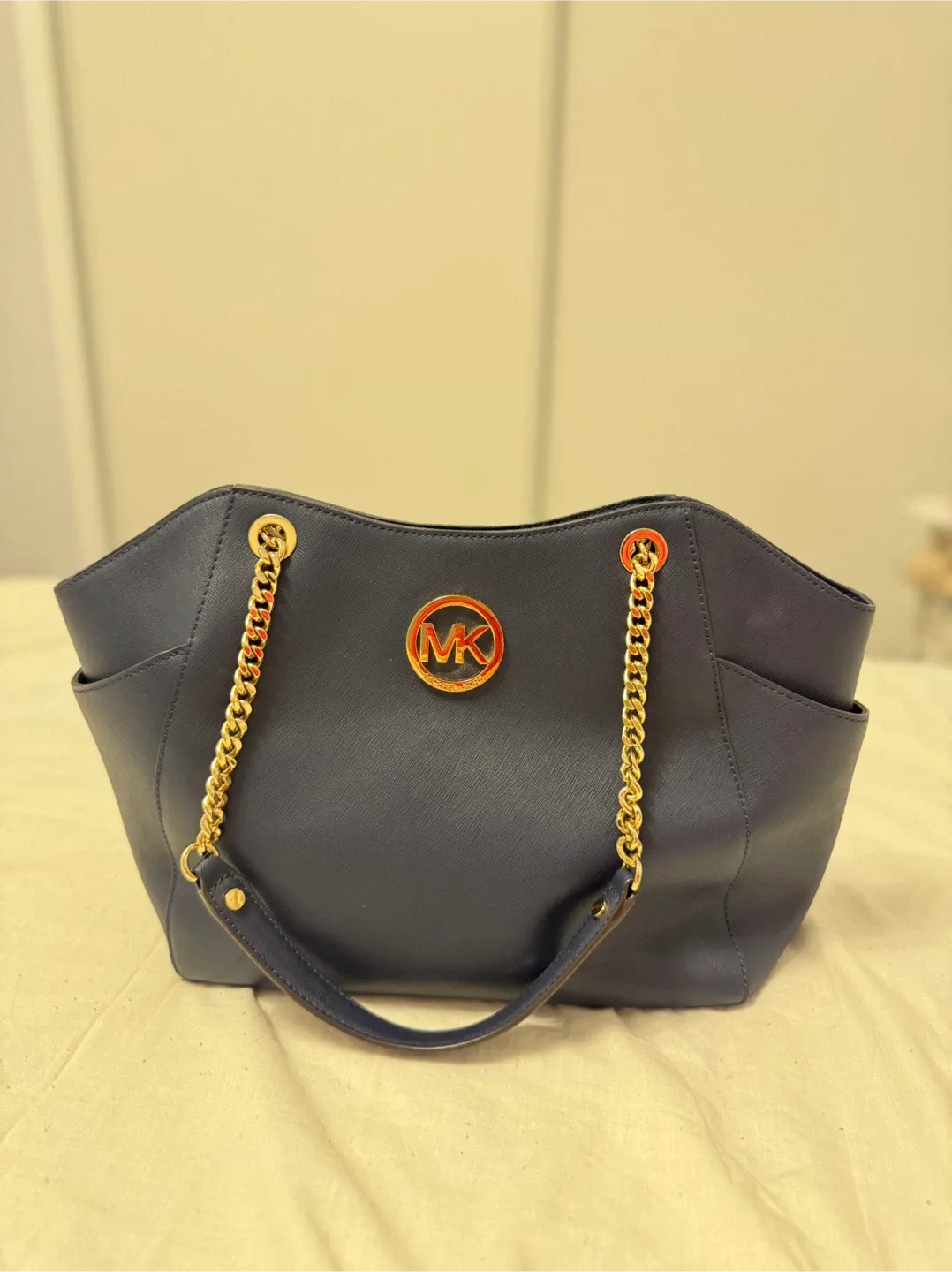 Michael Kors Navy Blue Tote Bag