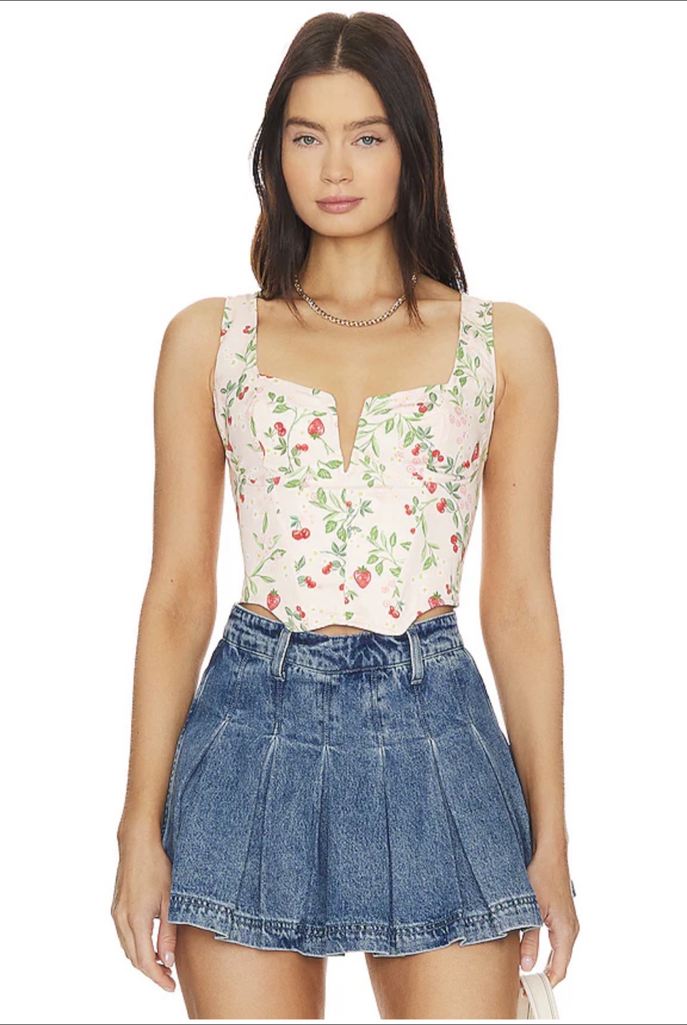 Resa GIGI Bustier in Cherie 🍓 🍒Print Size Medium Retail $132 - photo 3
