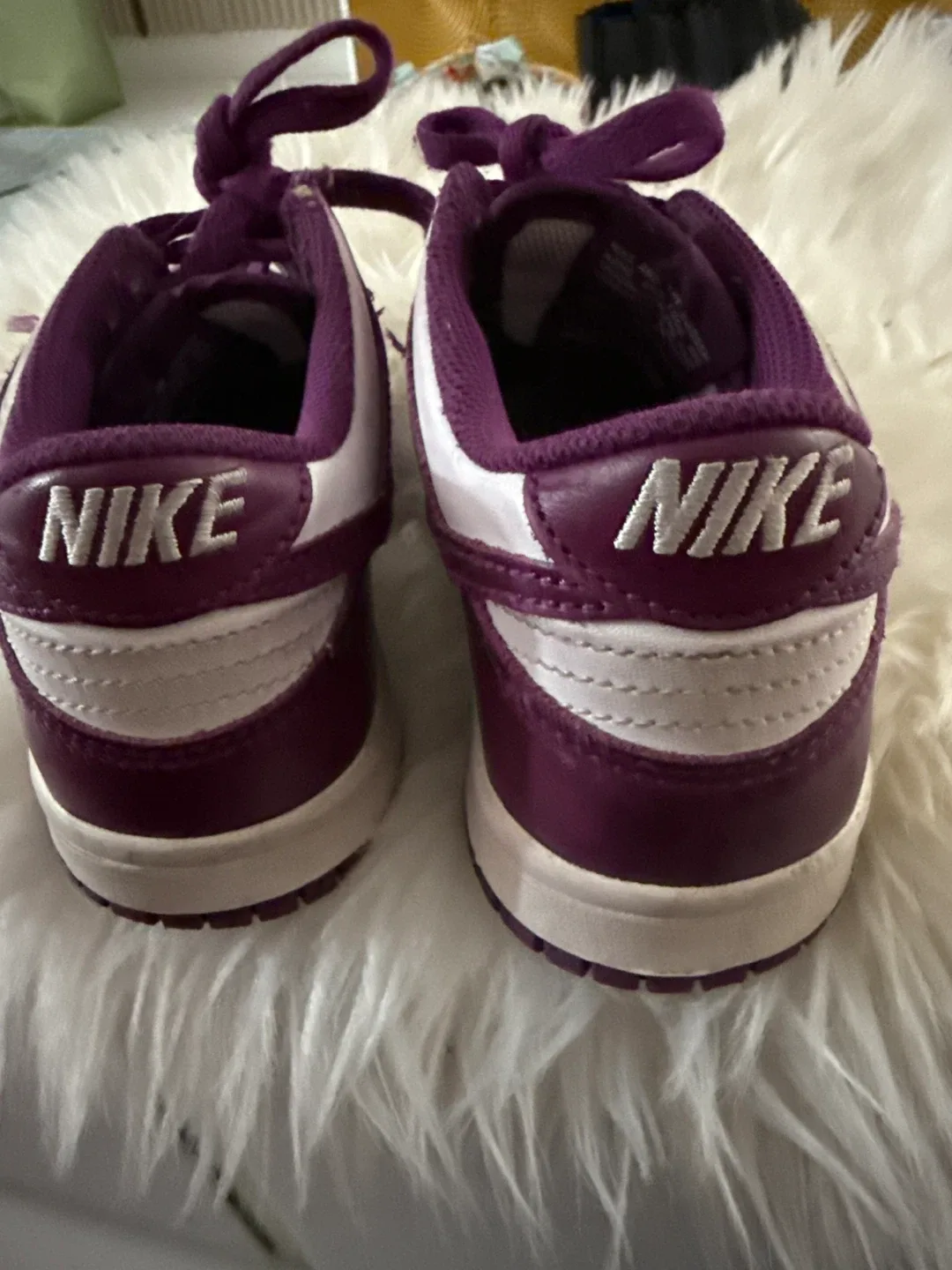 Size 5 Nike Dunk Low Purple/White Sneakers image indicator(7)