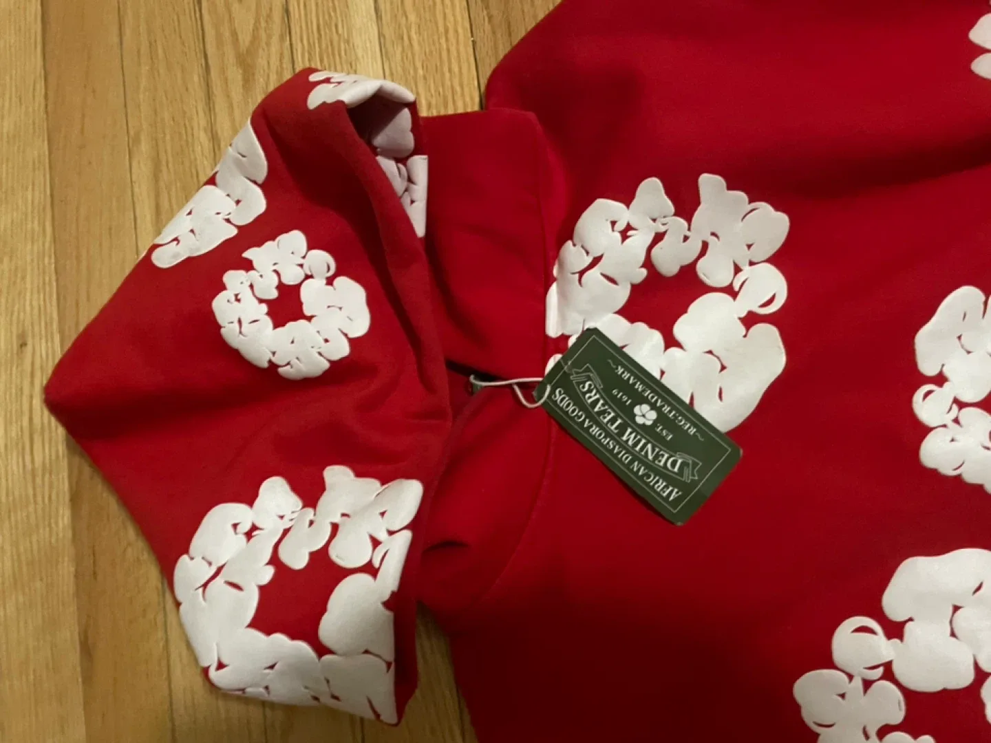 Denim Tears Red Hoodie image indicator(2)