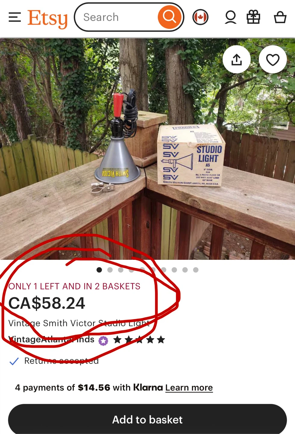 Vintage Smith Victor Photo Shoot Photography Light - photo 3