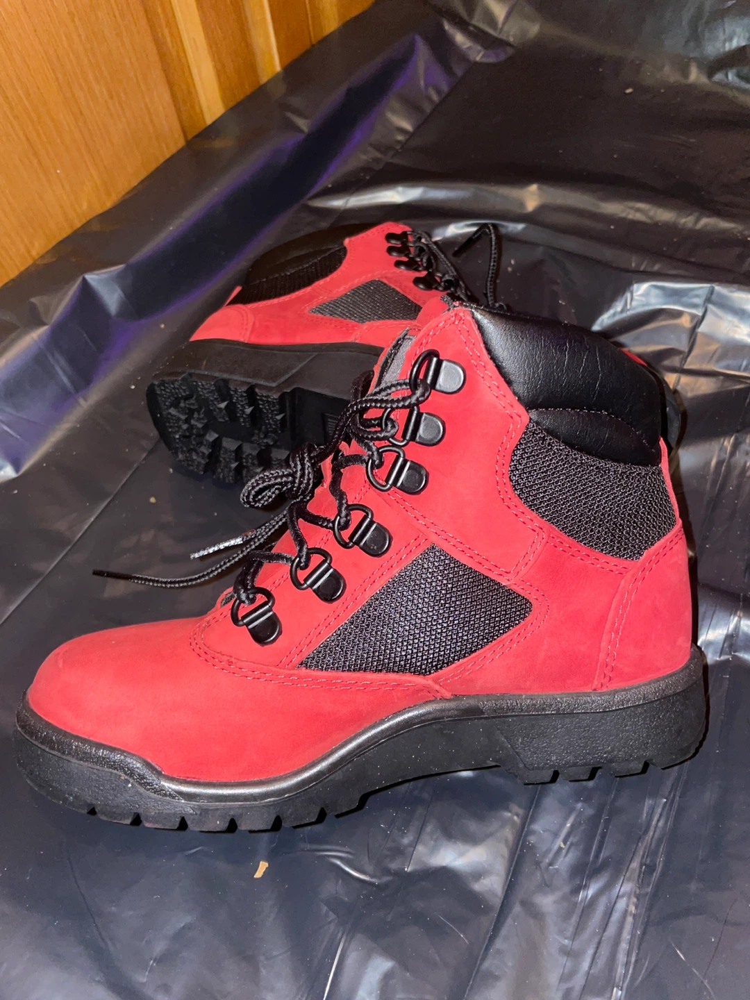 Timberland Red Hiking Boots #Cleanout