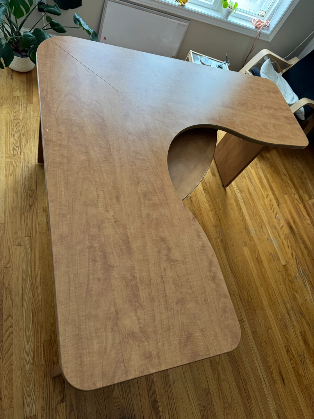 L-Shaped Wooden Desk - 155cm Wide - photo 2