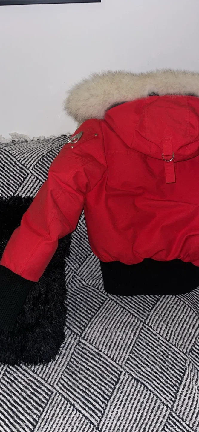 Moose Knuckles Red Bomber Jacket image indicator(2)