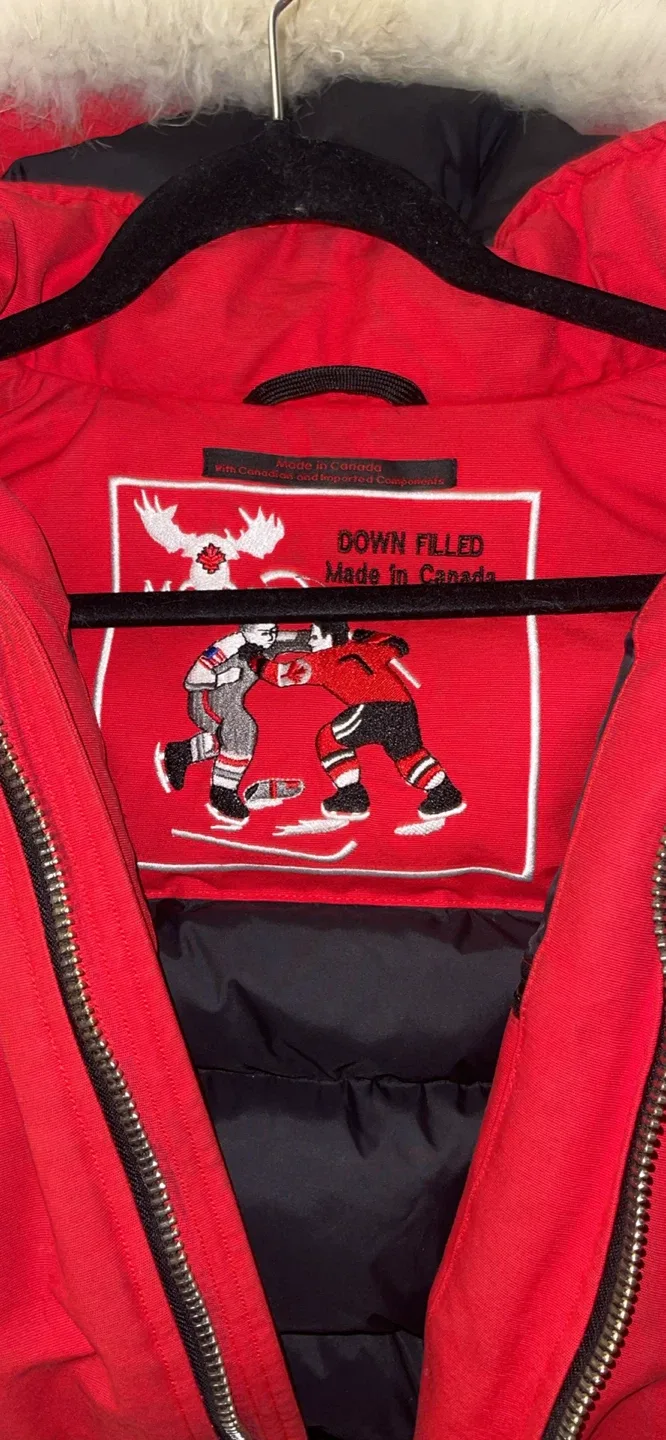 Moose Knuckles Red Bomber Jacket image indicator(6)