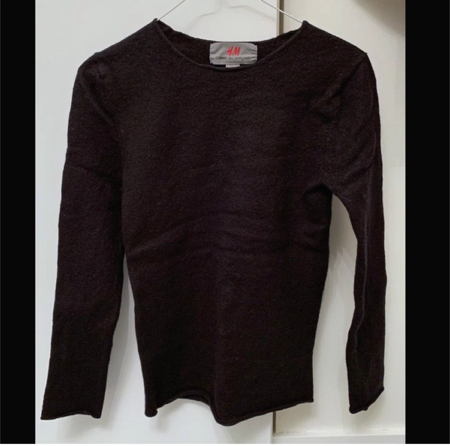 H&M Comme des Garcons Black Wool Sweater - Size S