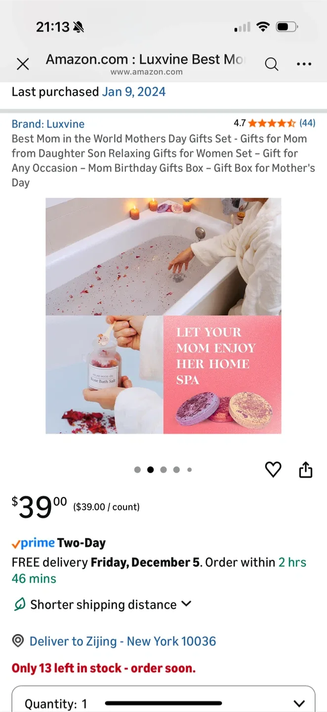 Luxvine Best Mom in the World Mother's Day Gift Set image indicator(3)