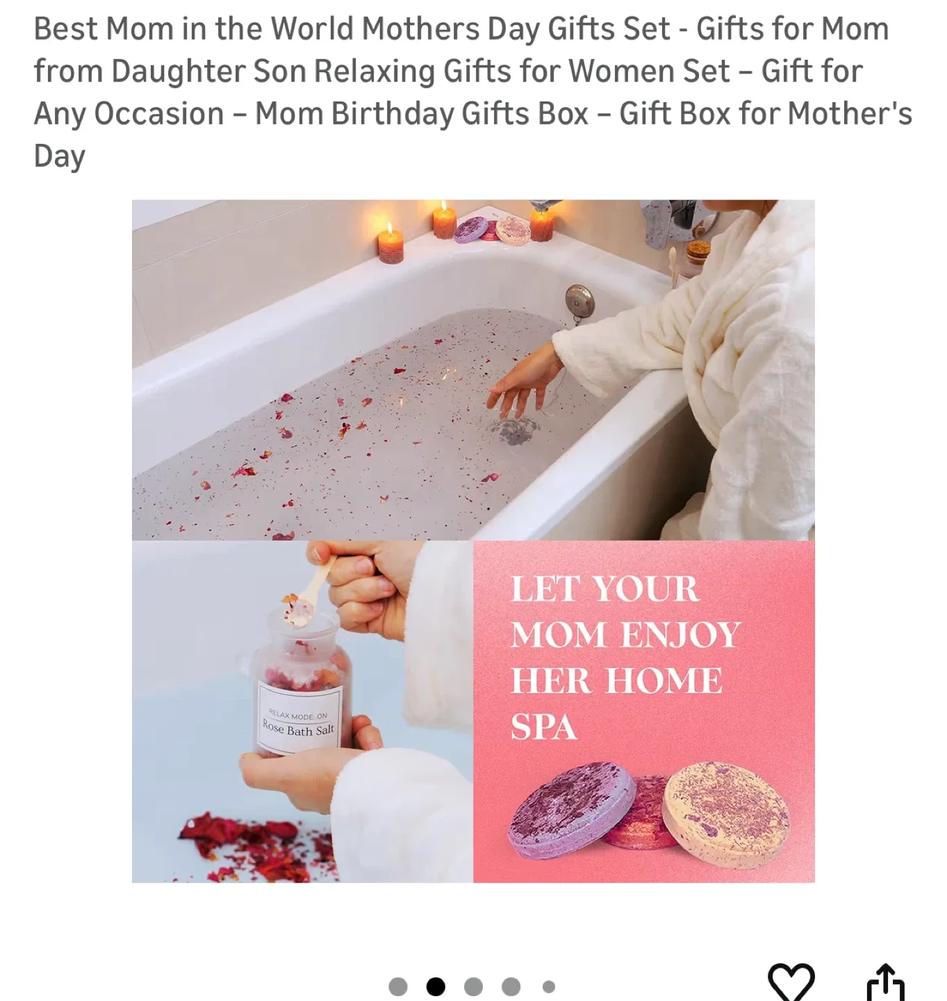 Luxvine Best Mom in the World Mother's Day Gift Set image indicator(4)