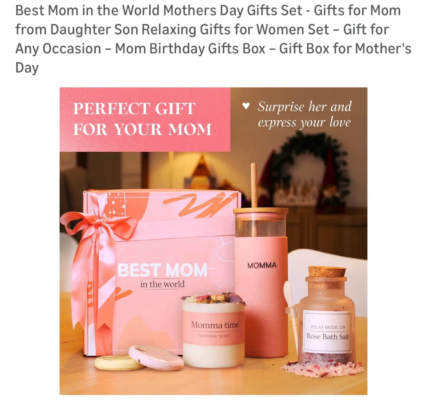 Luxvine Best Mom in the World Mother's Day Gift Set image indicator(6)