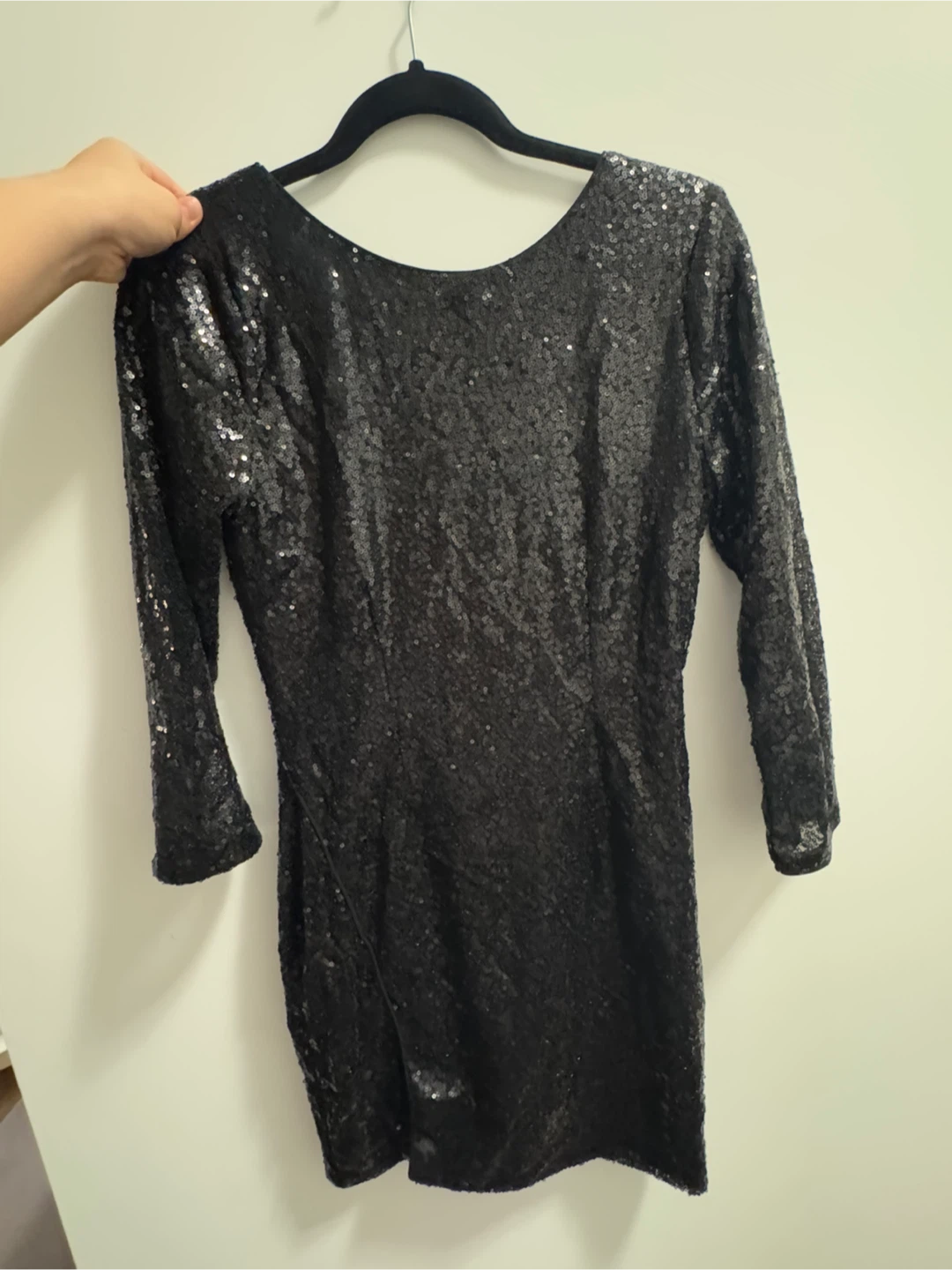 Tobi Black Sequin Mini Dress - M - photo 2