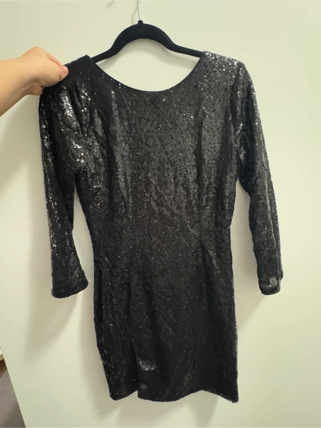 Tobi Black Sequin Mini Dress - M image indicator(2)