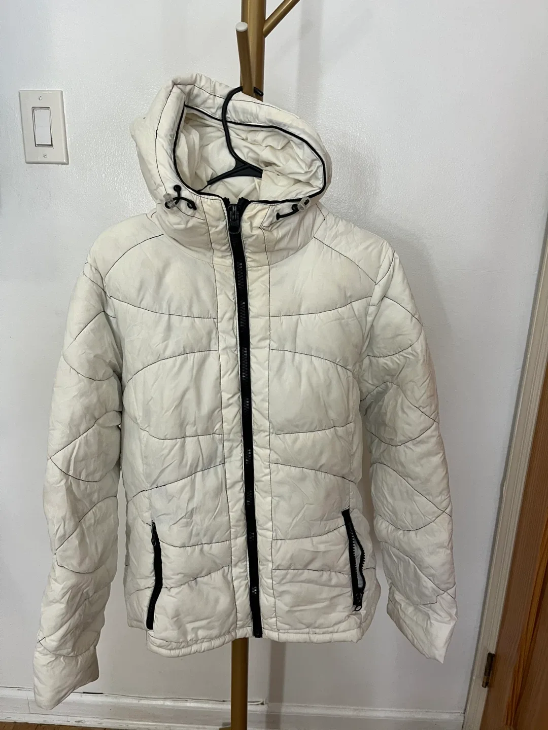 a.n.a White Puffer Jacket - XL