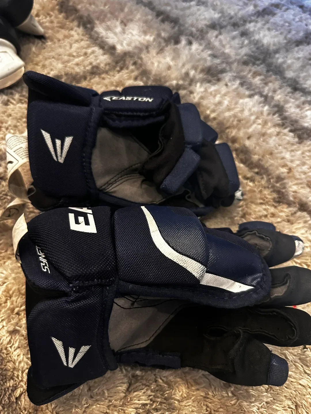 Bauer Hockey Helmet, Easton Gloves, CCM Tacks Skates