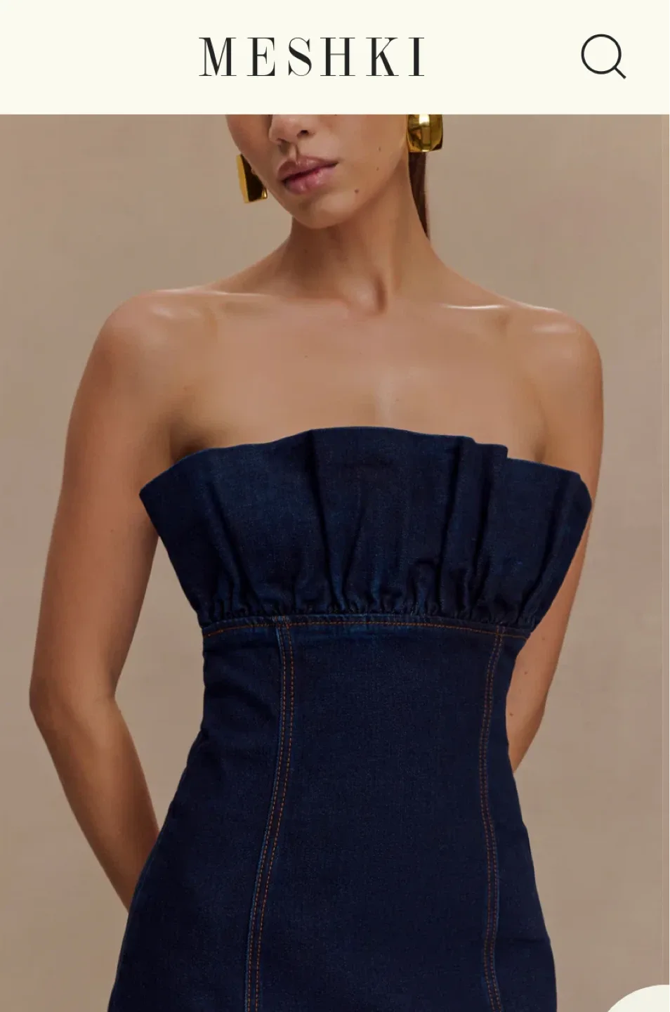Strapless Denim Mini Dress image indicator(6)