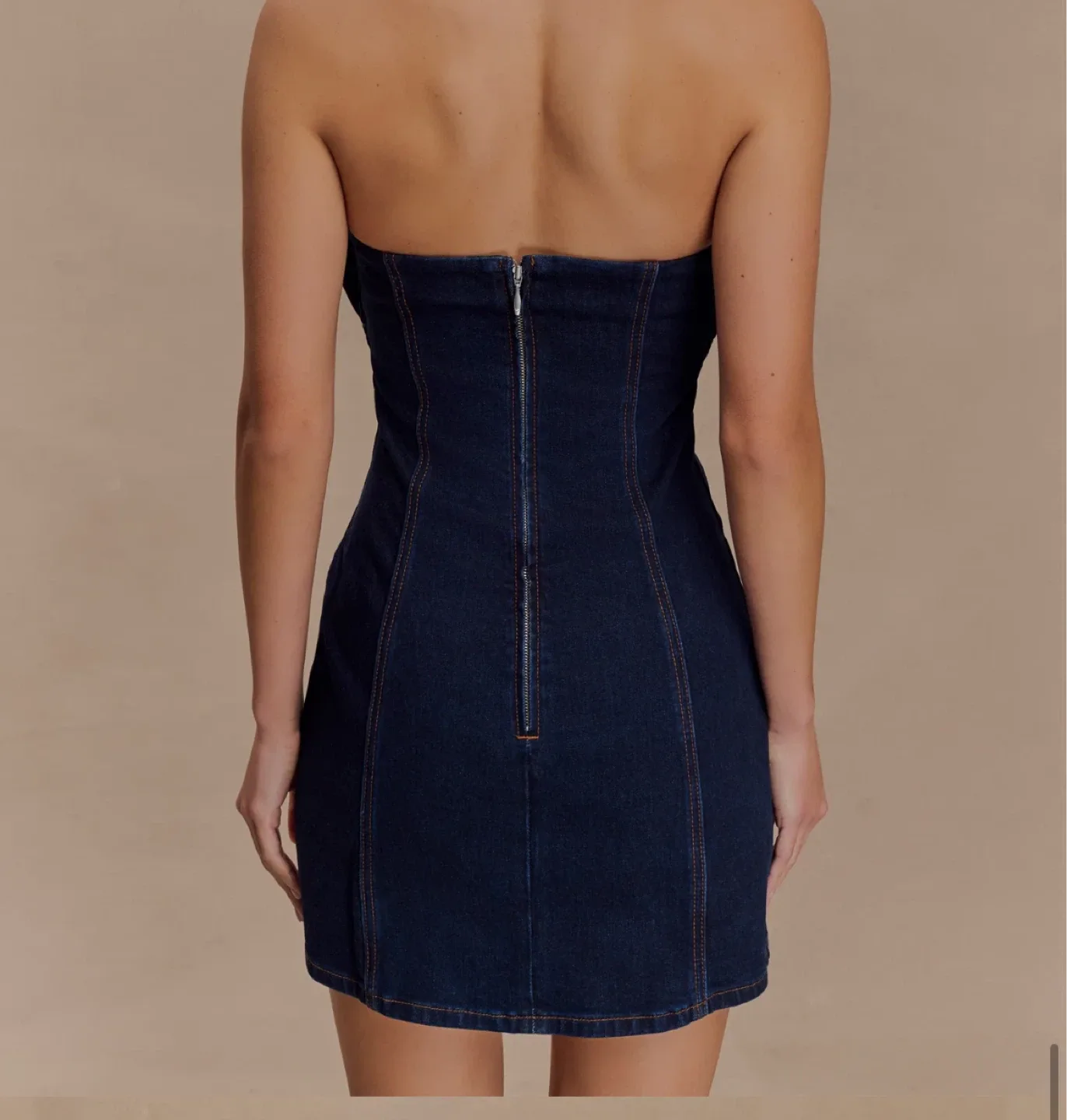 Strapless Denim Mini Dress image indicator(8)