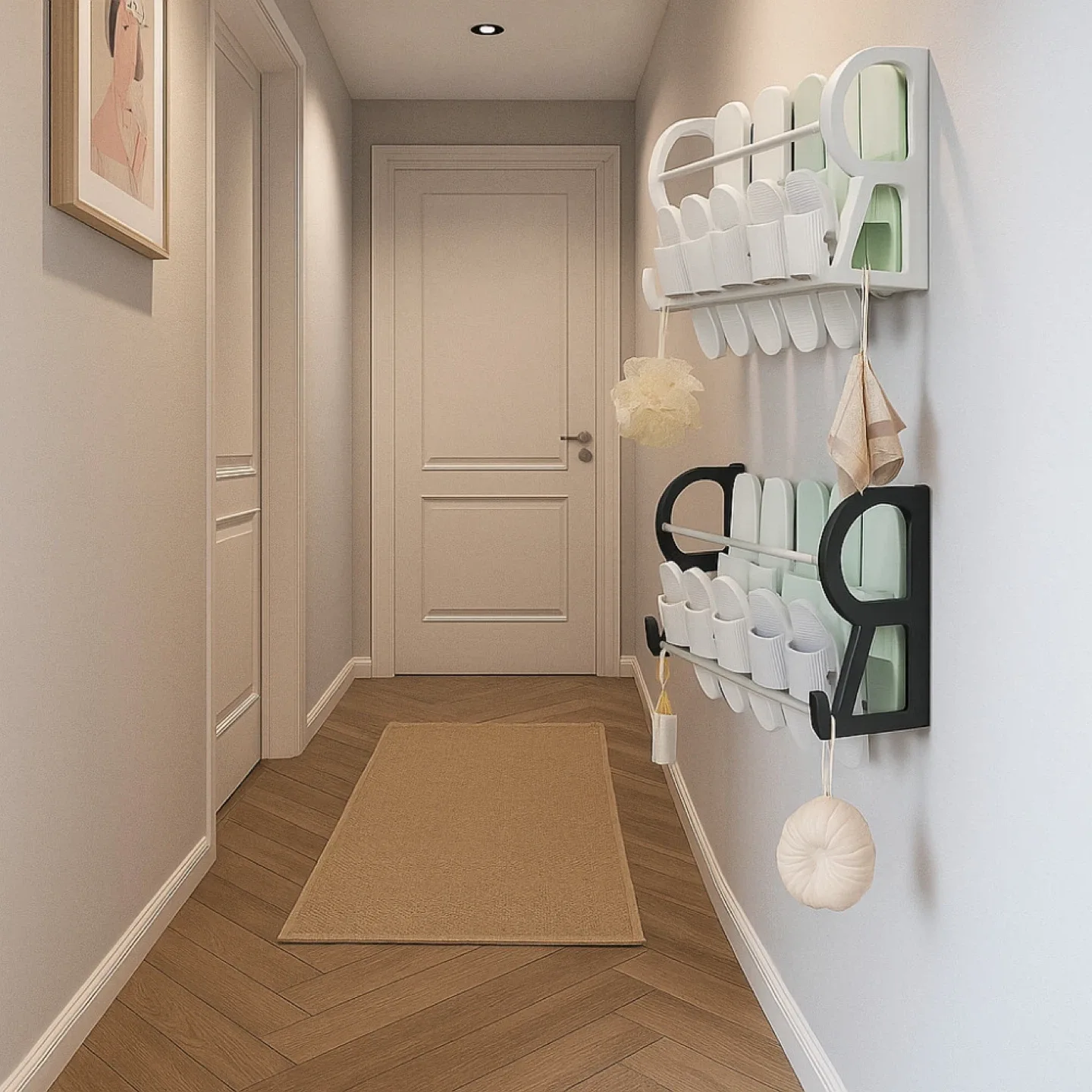 Wall-Mounted Shoe Rack