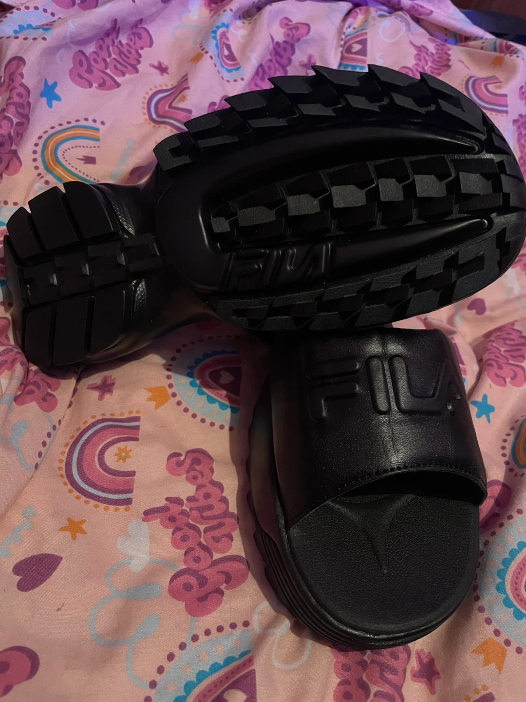 Fila Black Slides - Women's Size 6 #Cleanout - photo 3