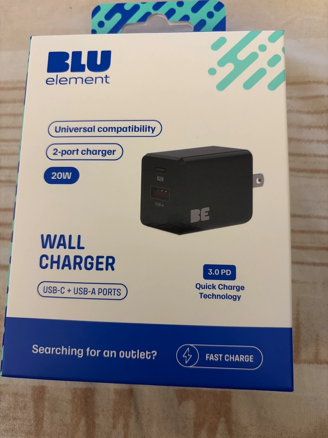 BLU element 20W Wall Charger - USB-C + USB-A Ports
