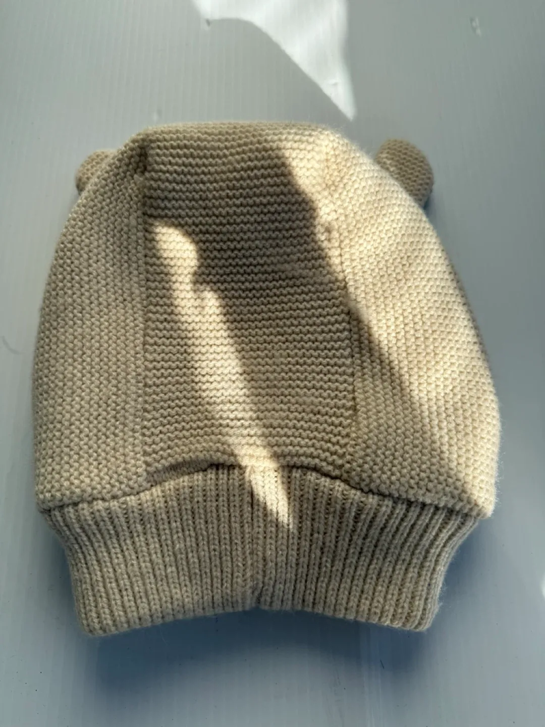 Dog Knit Hat with Ears - Beige  #Cleanout image indicator(2)