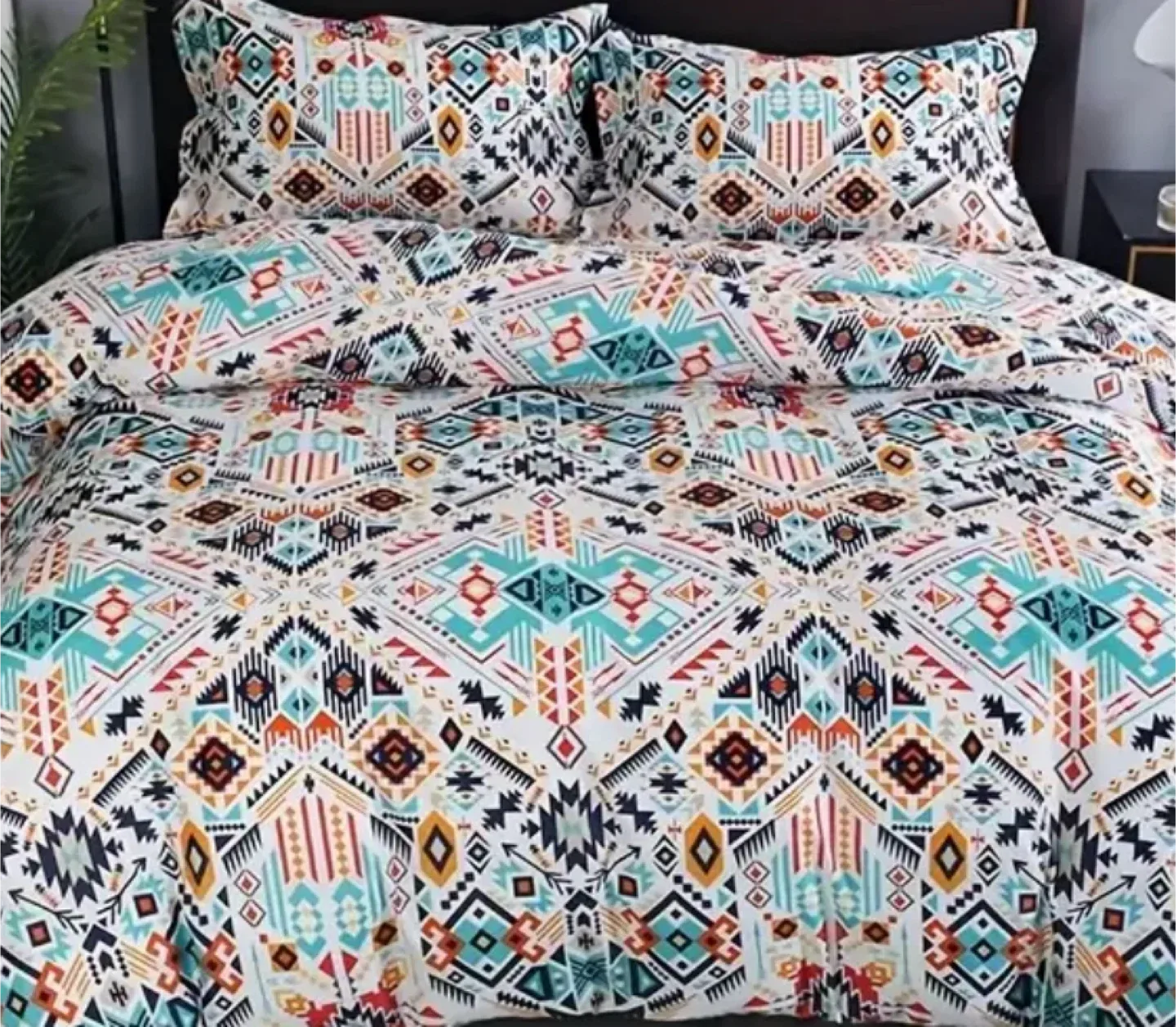 3 pieces Queen size duvet cover with pillowcases image indicator(10)