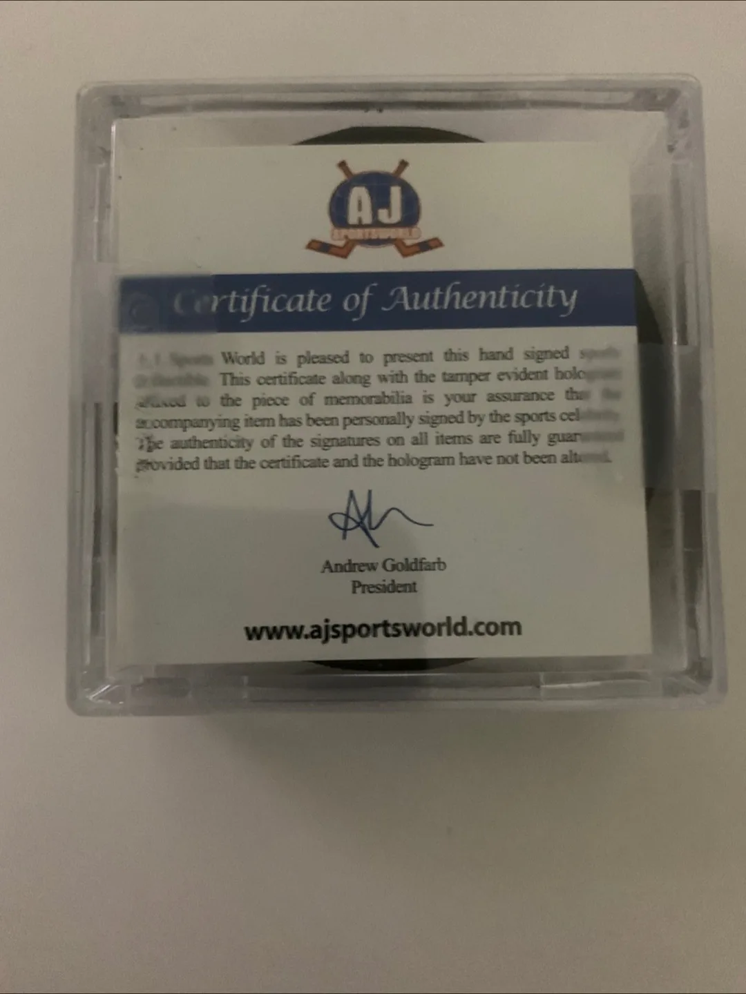 Hayley Wickenheiser Signed Puck W/ COA image indicator(2)