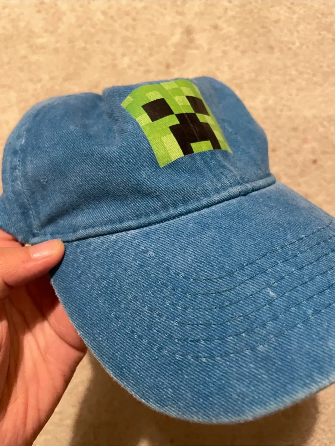 Minecraft Creeper Blue Baseball Cap image indicator(5)